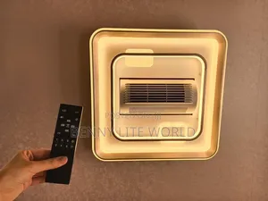 Smart Luxury Led Bladeless Ceiling Fan Flush Chandelier Light.