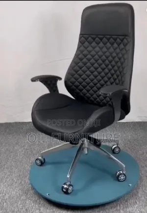 ​Premium Black Leather Ceo Office Chair With Chrome Base