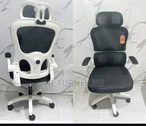 Premium Ergonomic Mesh Executive Office Chair - White Black