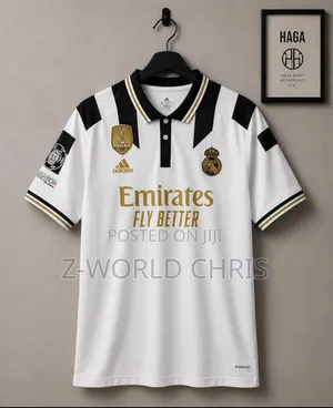 Real Madrid L Official White Concept Polo Shirt