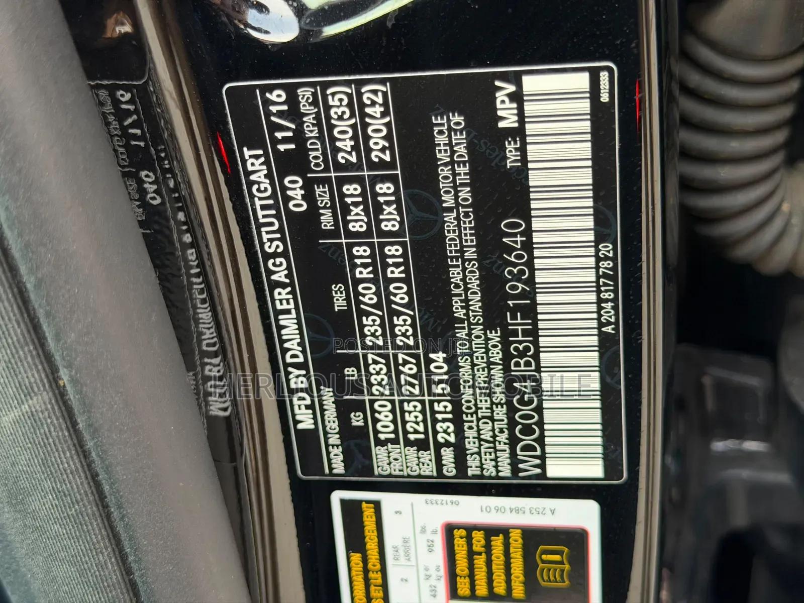 Mercedes-Benz GLC-Class 2017 Black