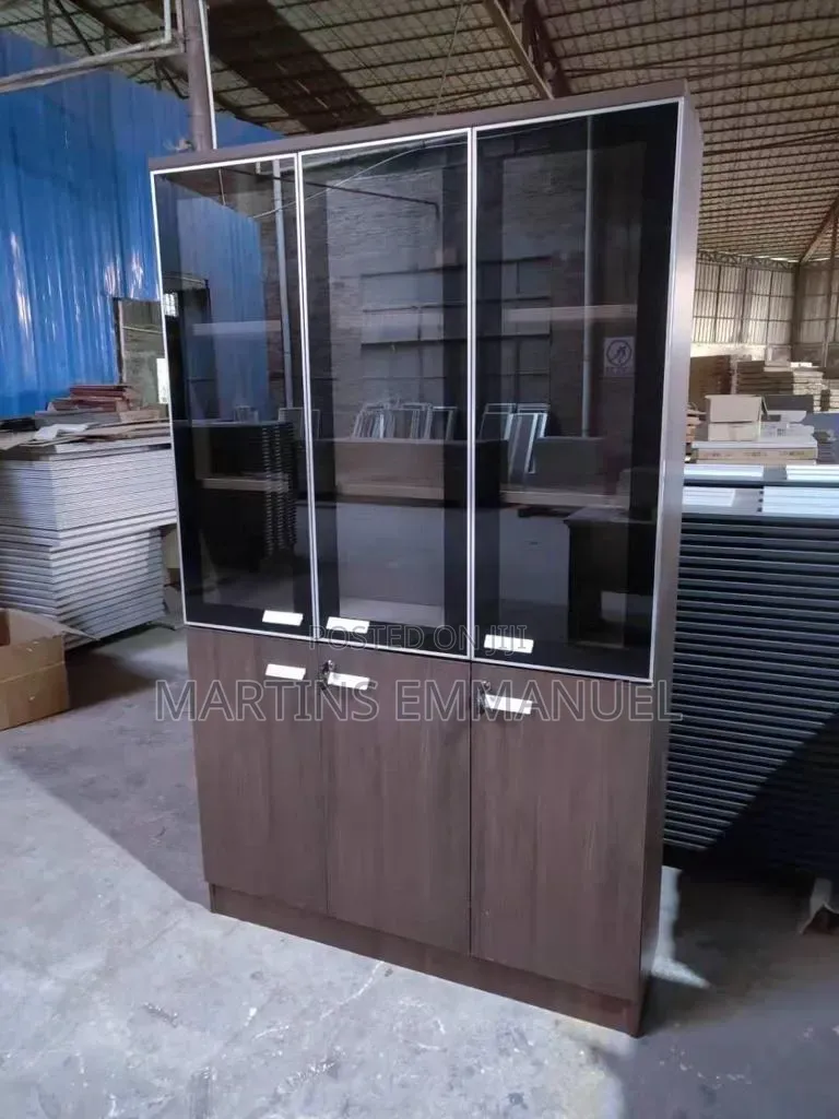 3 Doors Wooden Bookshelf