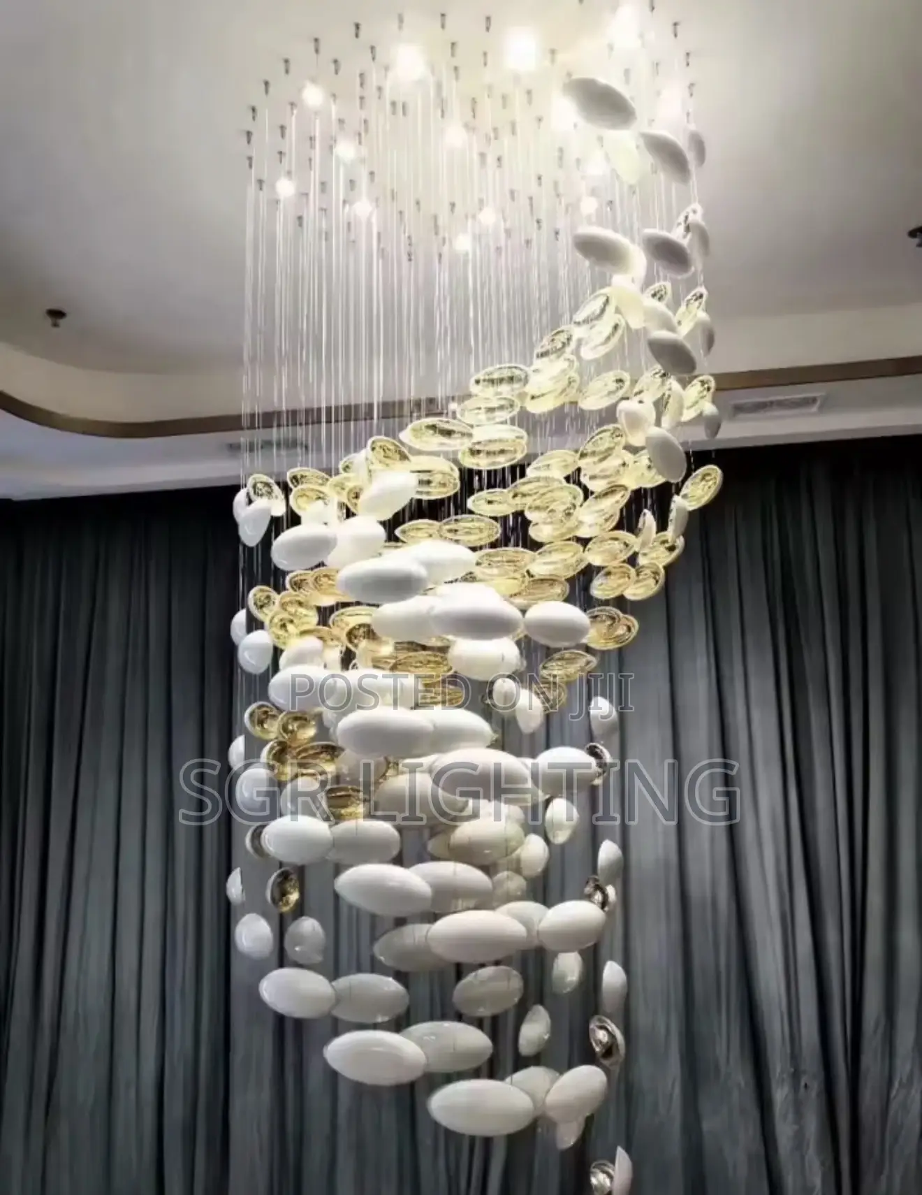 Large Staircase Hanging Chandeliers Lighting