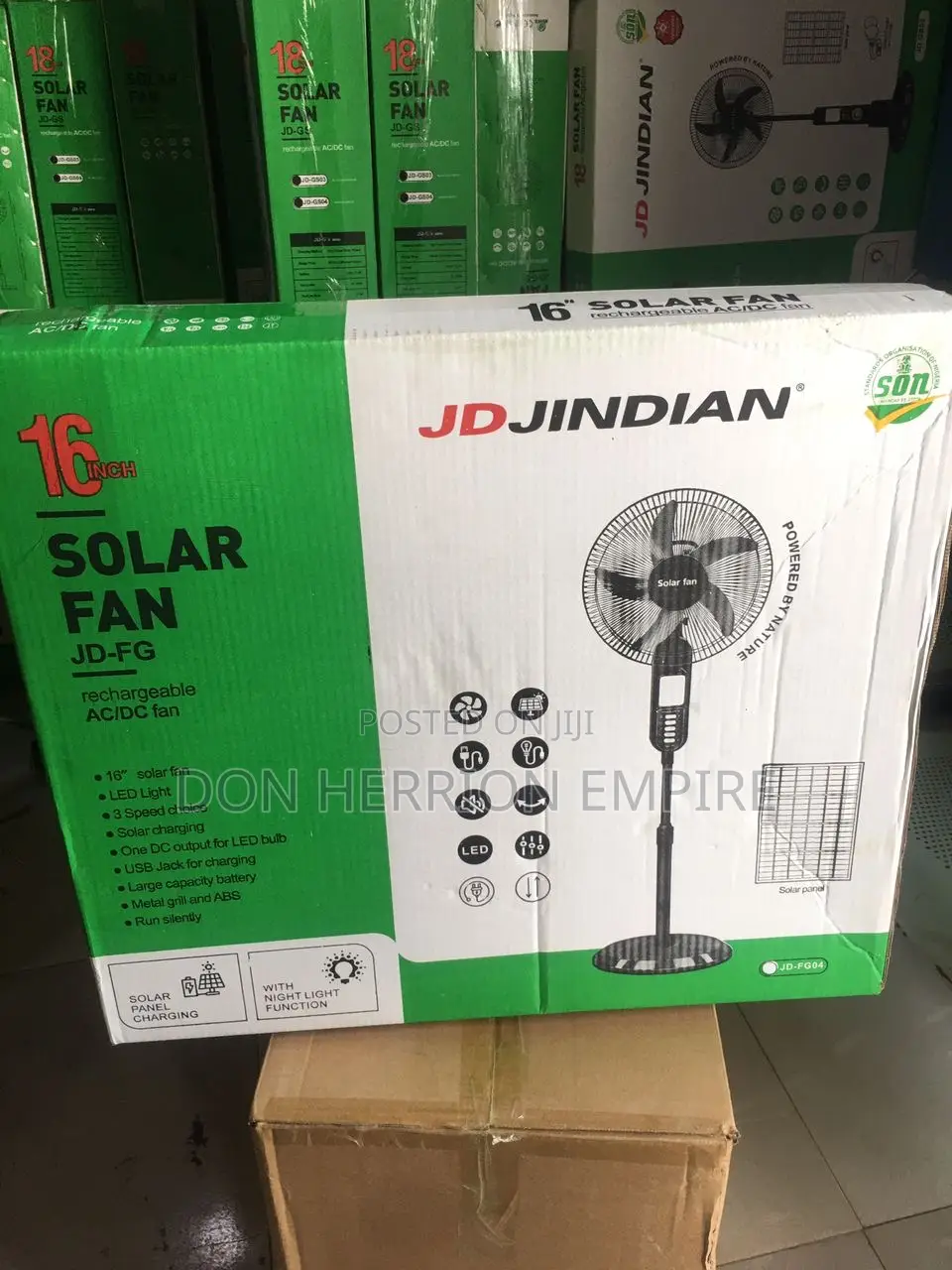 Solar Rechargeable Fan