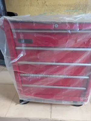 Red 5-Drawer Steel Tool Trolley I