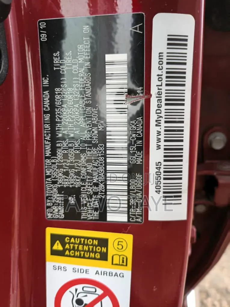 Lexus RX 350 2010 Red