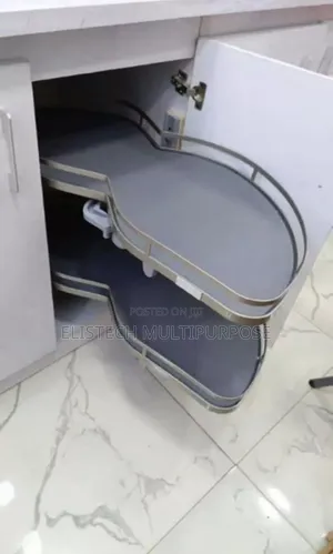 Premium Blind Corner Pull-Out Lemans Kitchen Organizer Rack