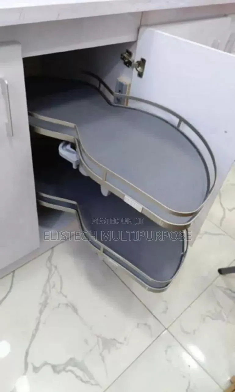 Premium Blind Corner Pull-Out Lemans Kitchen Organizer Rack