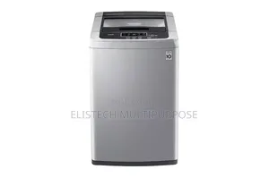 Silver Top-Loading Lg Smart Inverter Washing Machine