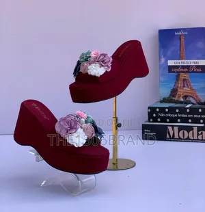 Luxury Floral Platform Wedge Slippers – Elegant High-Level Slide