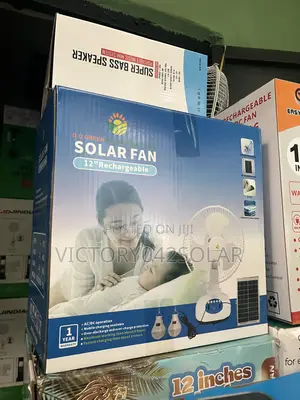 12inch Solar Rechargeable Fan Available Dm