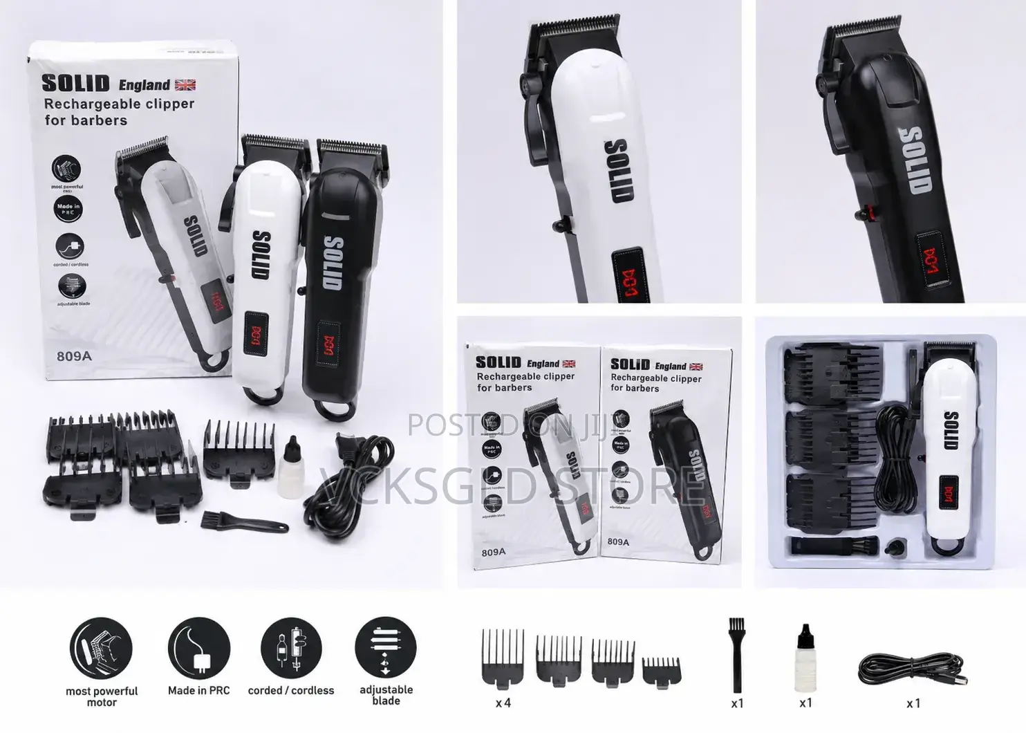 Brand New Solid 809a Rechargeable Barber Clipper