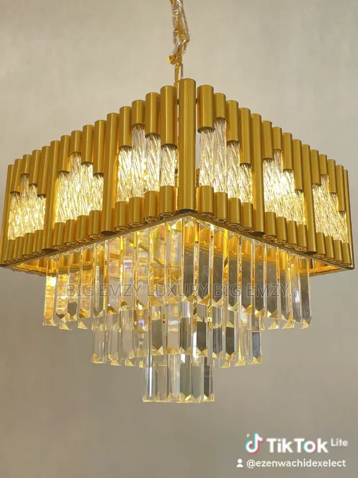 Led Modern 400mm Square and Round Chandelier Lights.