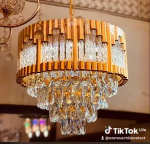 Led Modern 400mm Square and Round Chandelier Lights.