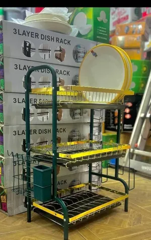 3layers Plate Rack White Nd Green