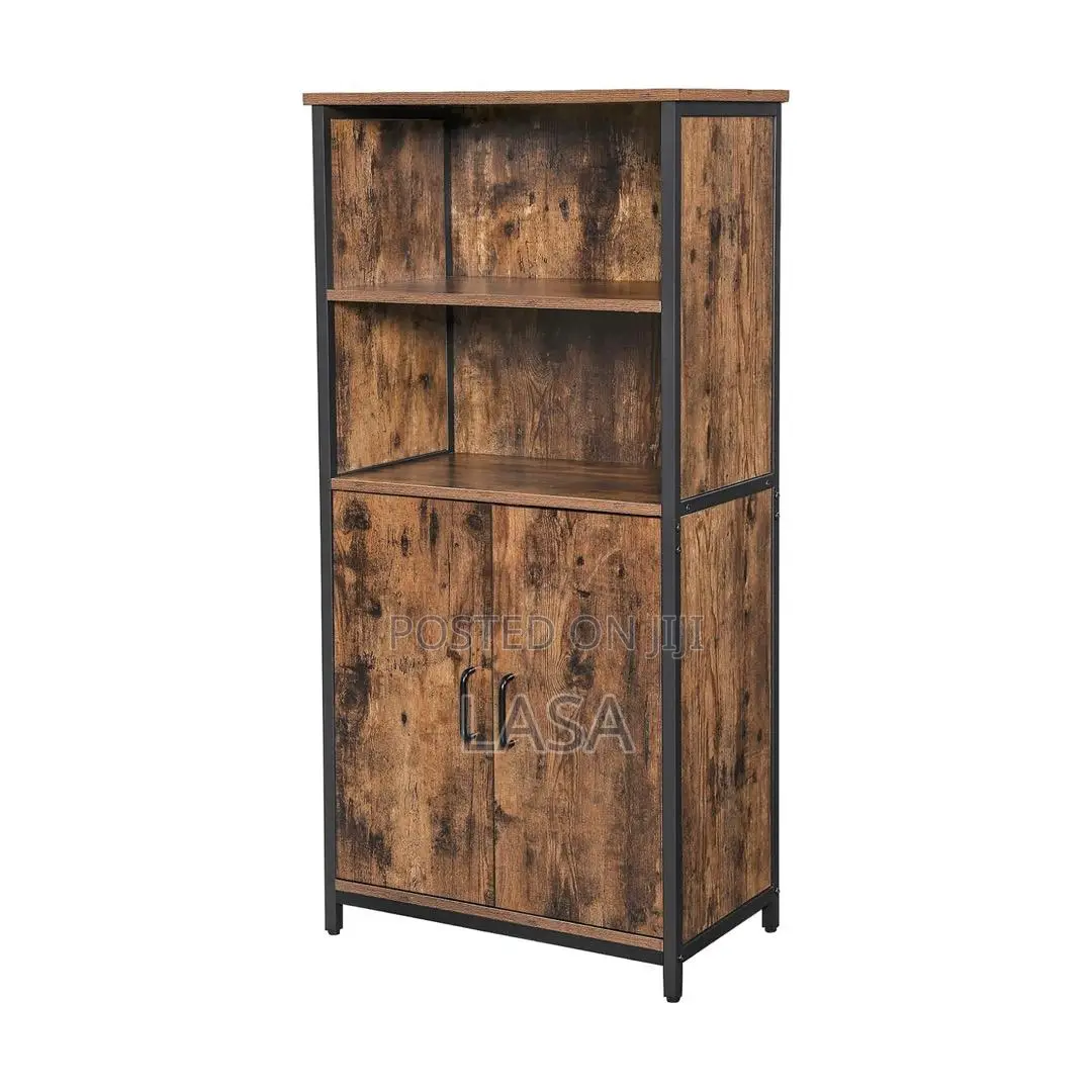 2-Door Bookshelf Cabinet