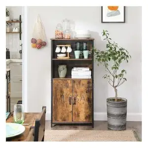 2-Door Bookshelf Cabinet