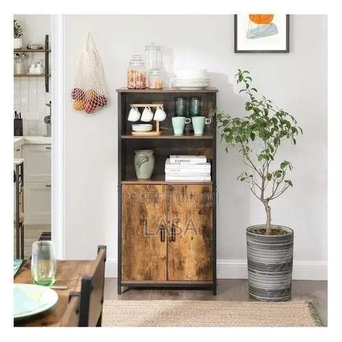 2-Door Bookshelf Cabinet