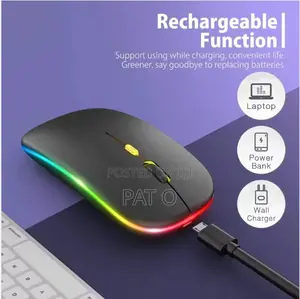 Premium Dual-Mode RGB Wireless Mouse Slim Rechargeable