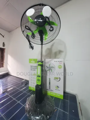 Iwin 18" AC/Dc Solar Rechargeable Standing Fan