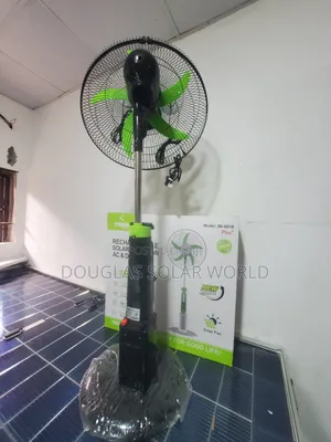 Iwin 18" AC/Dc Solar Rechargeable Standing Fan