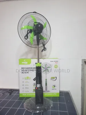 Iwin 18" AC/Dc Solar Rechargeable Standing Fan