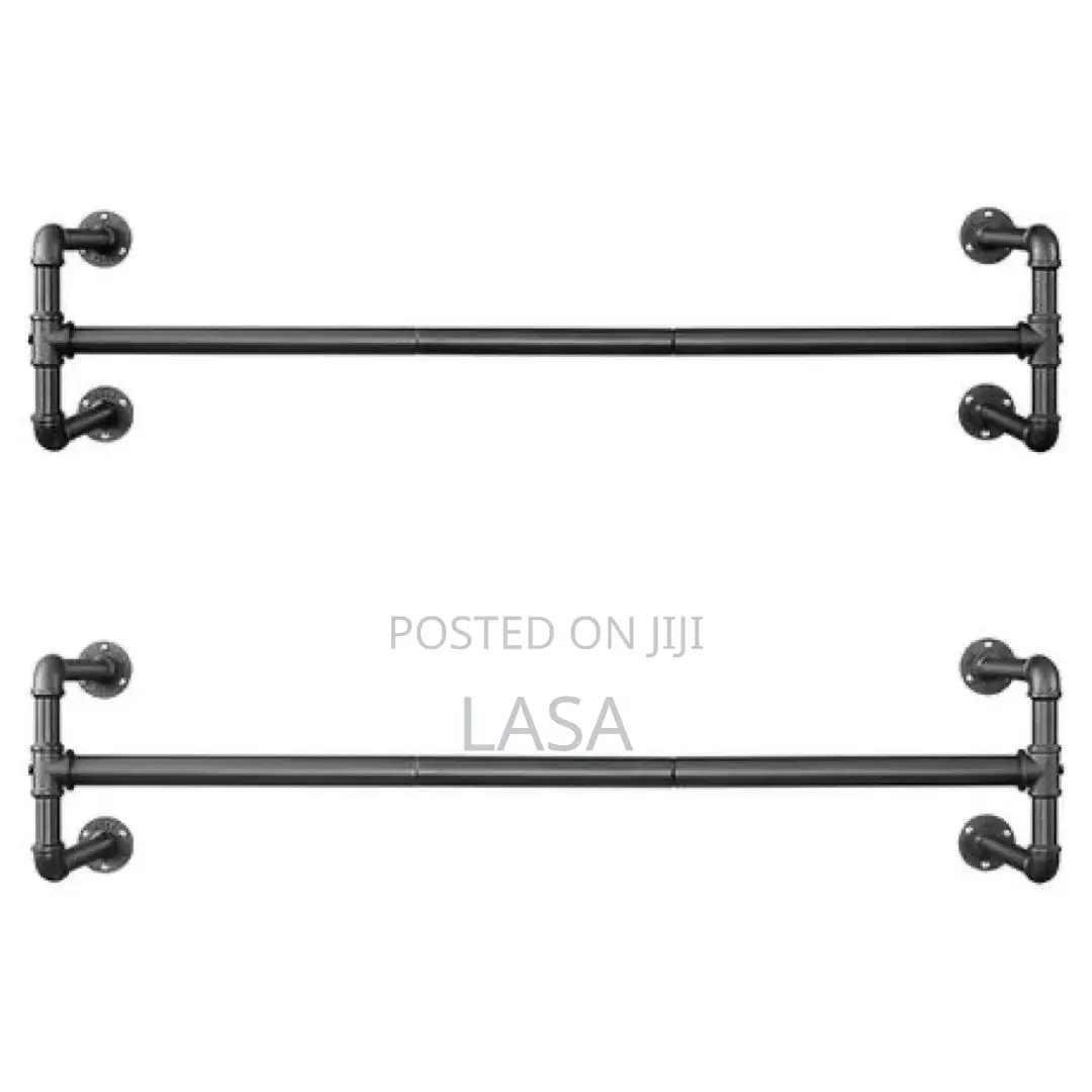 2-Pack Wall-Mounted Clothes Rail