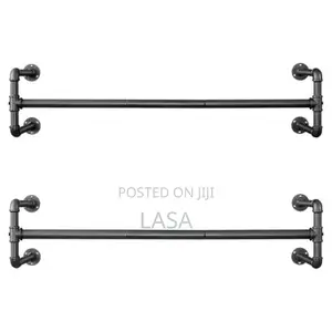2-Pack Wall-Mounted Clothes Rail