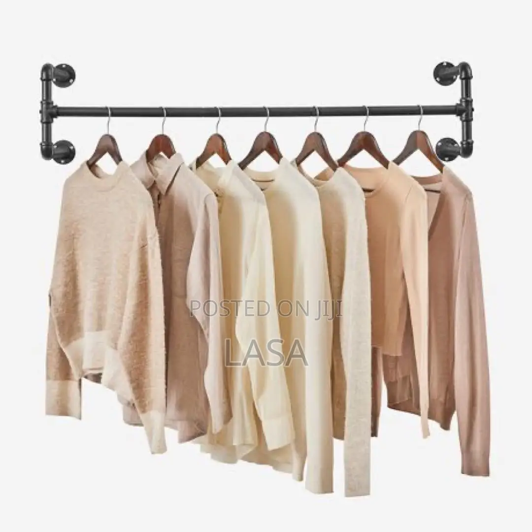 2-Pack Wall-Mounted Clothes Rail