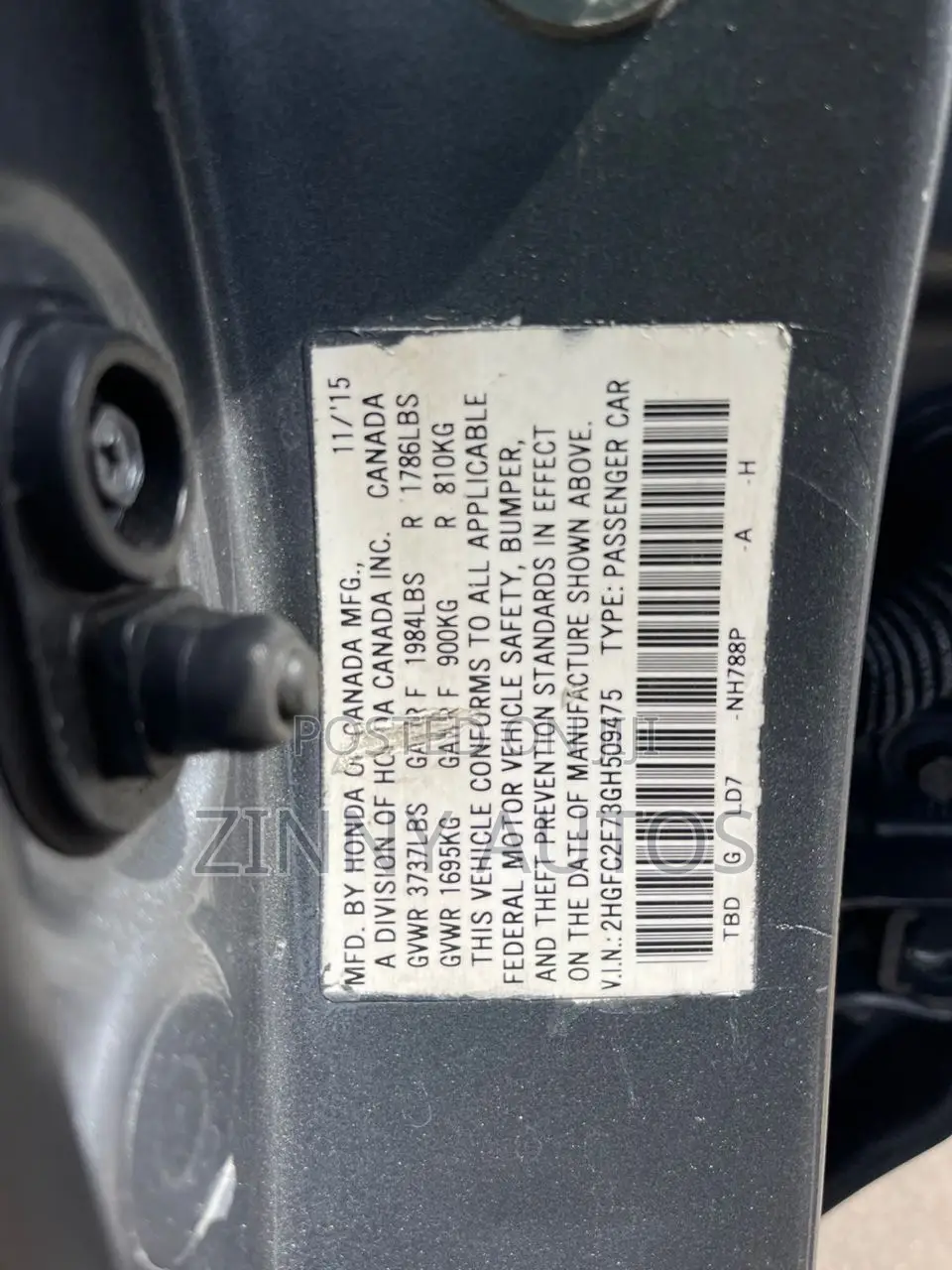 Honda Civic 2016 Gray