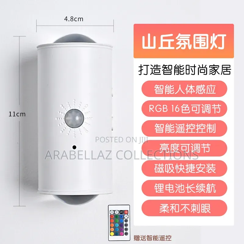 Rechargeable Magnetic Motion Sensor Night Light With Remote