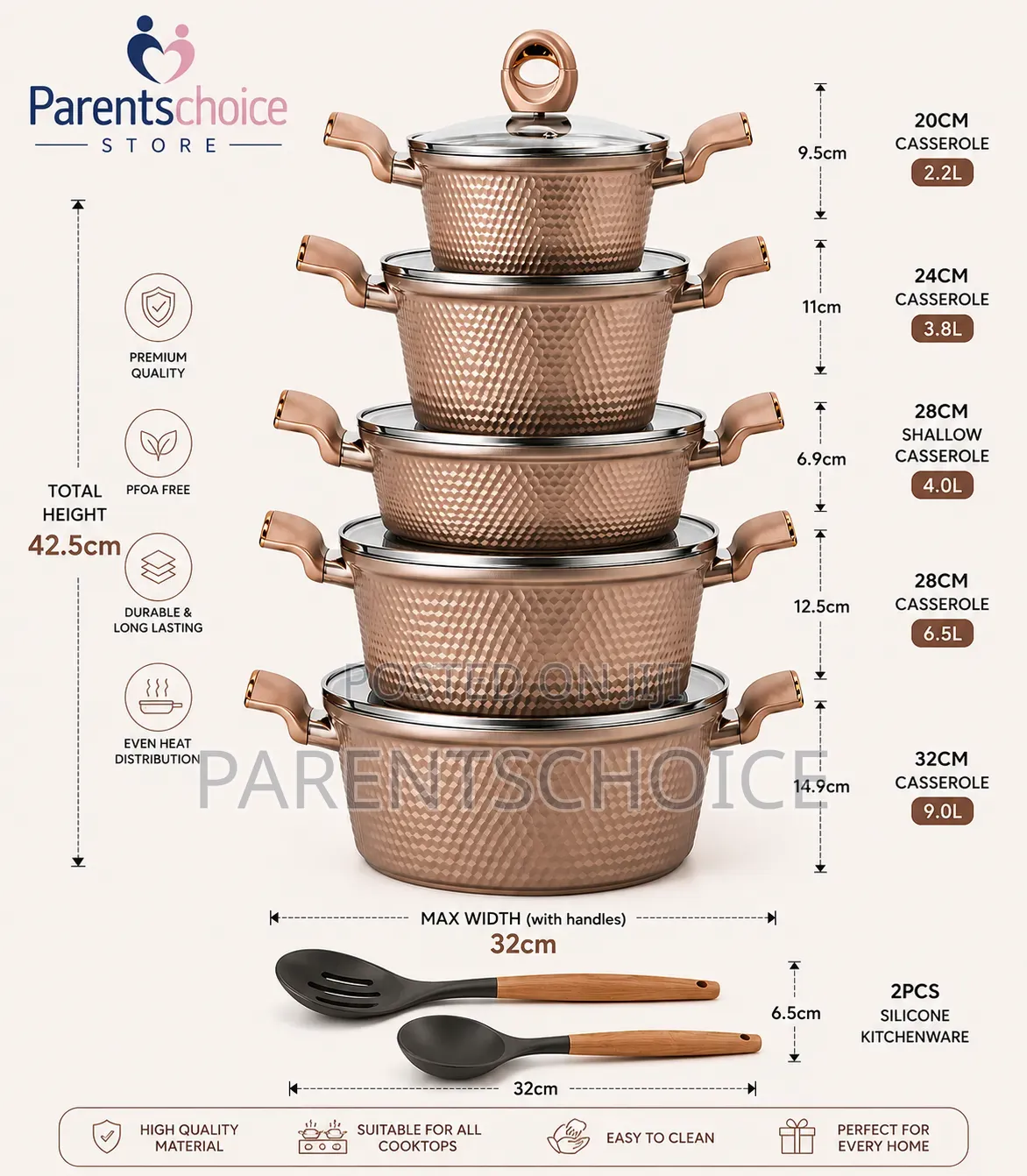 Osfe 1758 12pcs Granite Cookware Set