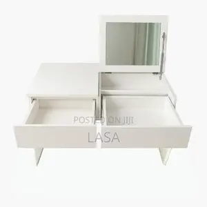 Compact Vanity Desk With Flip Mirror Storage Drawers