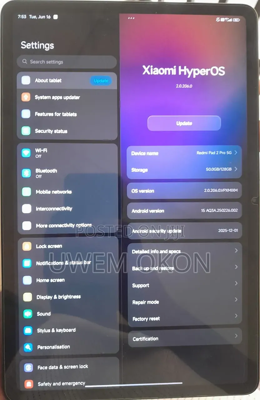 Xiaomi Redmi Pad 2 Pro 128 GB Gray