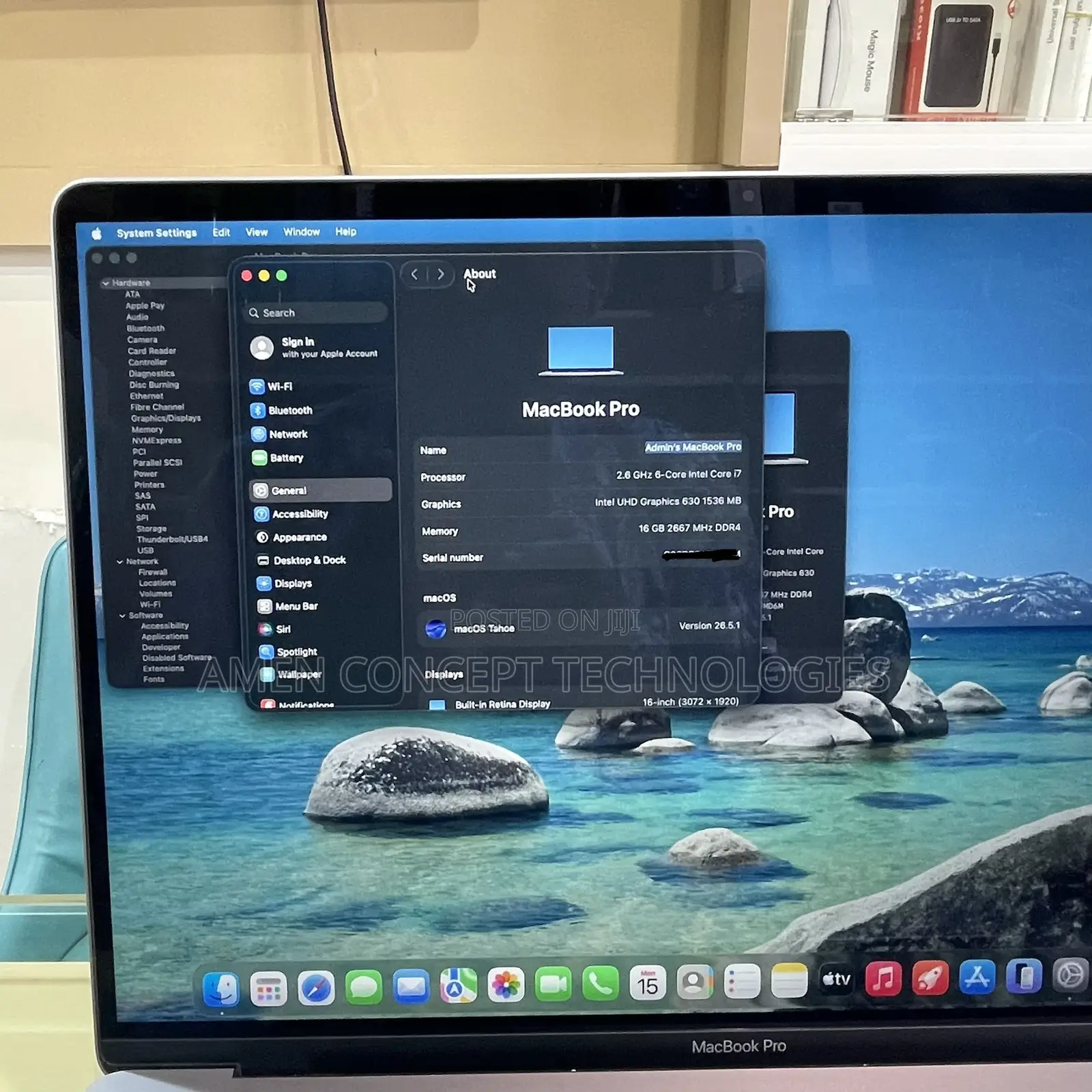 Laptop Apple MacBook Pro 2019 16GB Intel Core i7 SSD 512GB