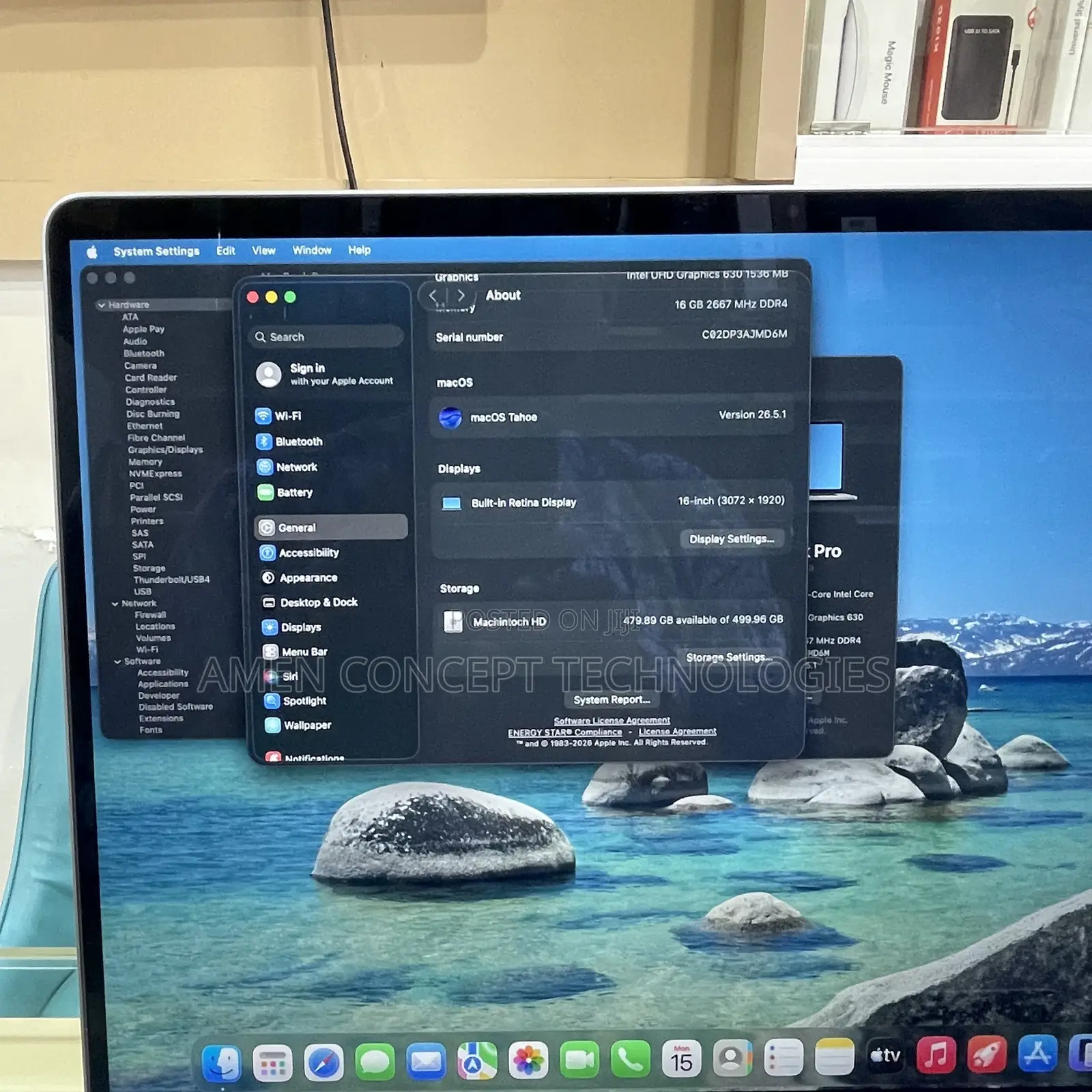 Laptop Apple MacBook Pro 2019 16GB Intel Core i7 SSD 512GB