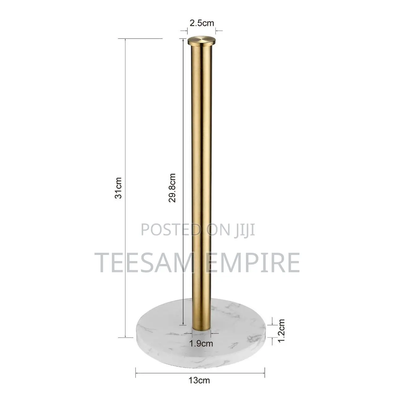 Luxury Gold Marble Base Kitchen Paper Holder