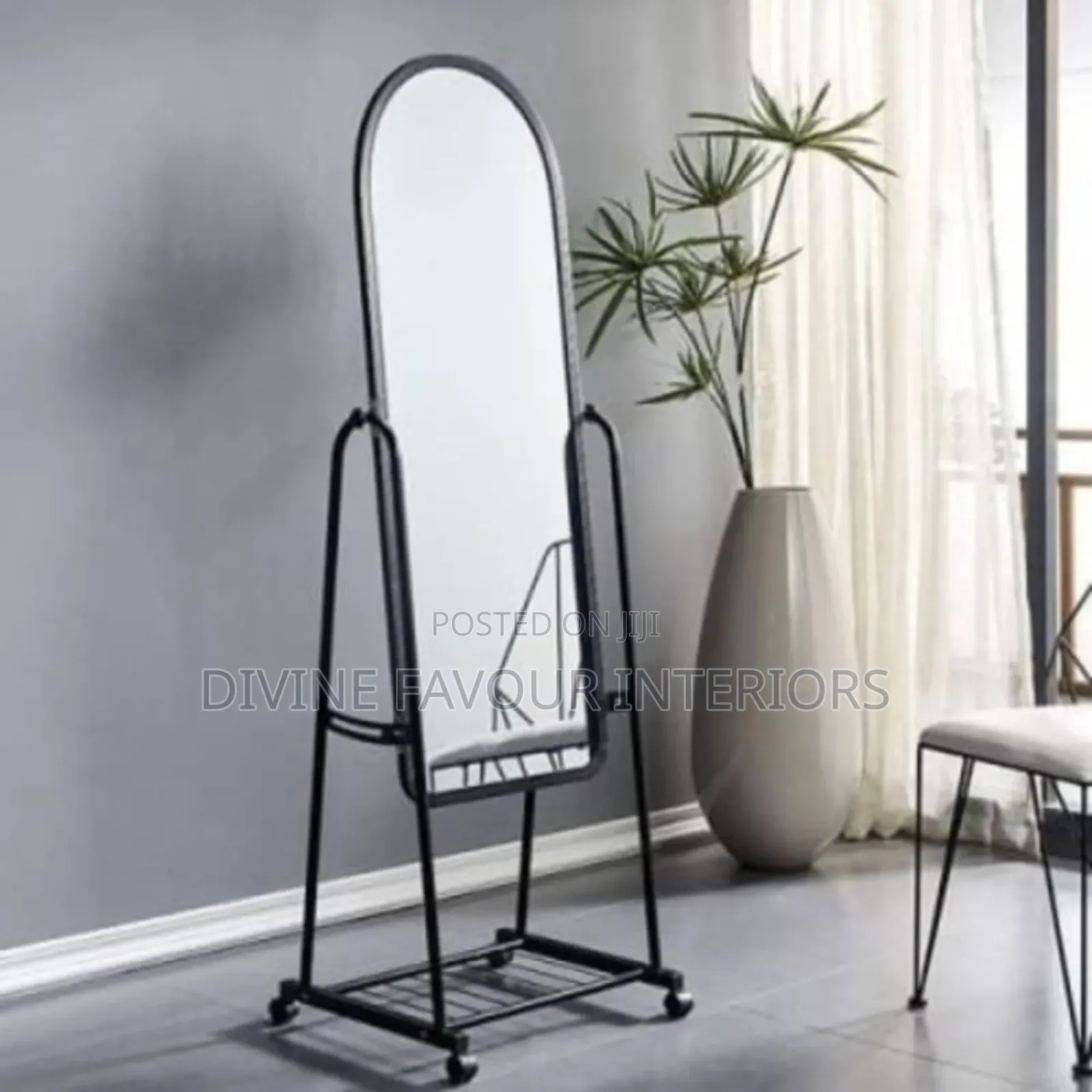 Standing Dressing Mirror - Black