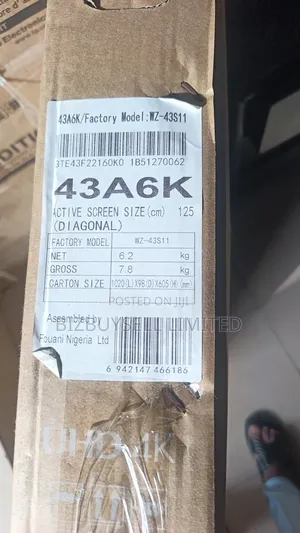 43" Inches Hisence Smart Tv, A6 Series.