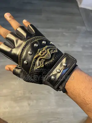 Outdoor Cycling Leather Gloves Half Finger Gloves Sports Glove