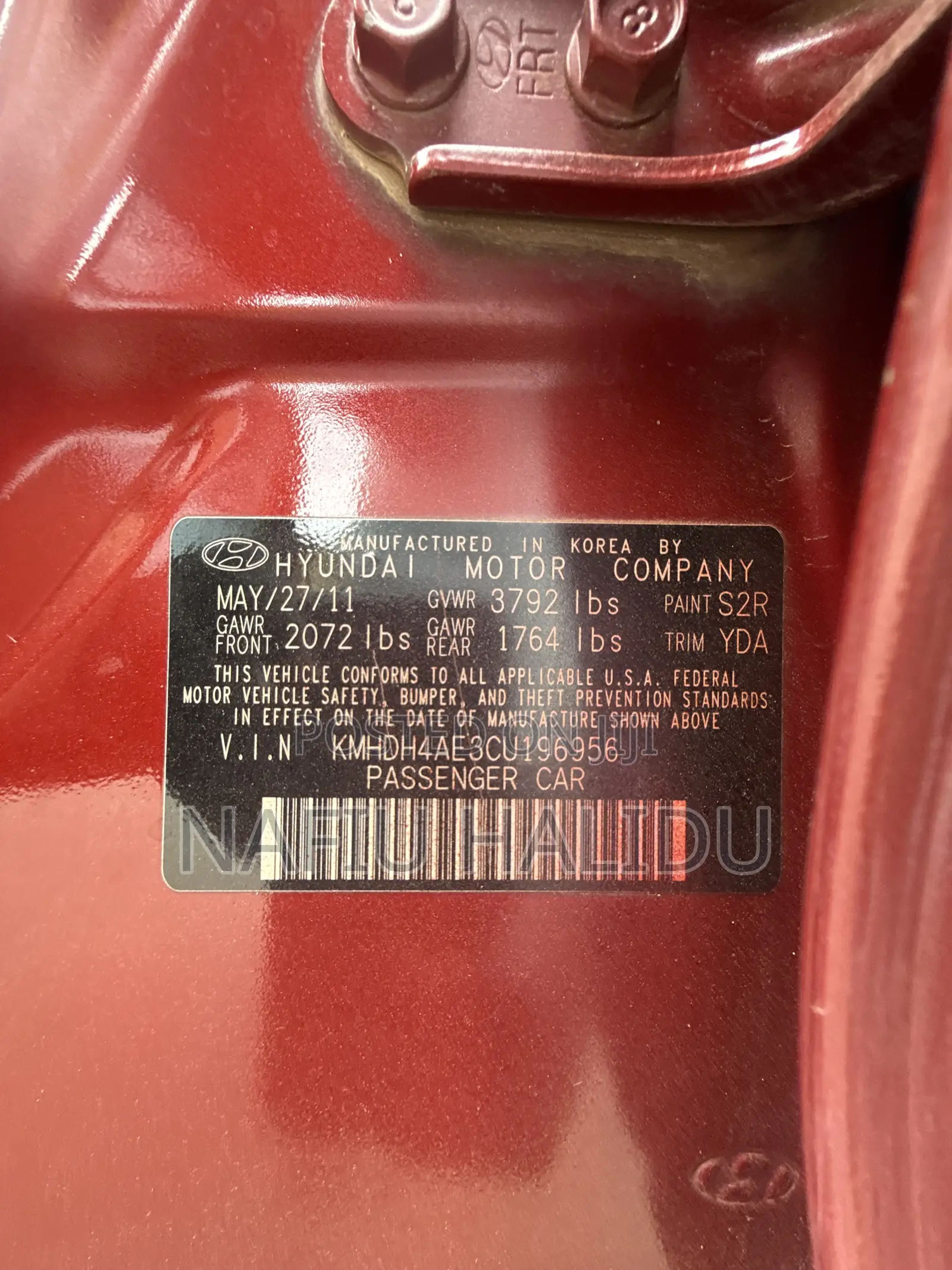 Hyundai Elantra 2013 Red