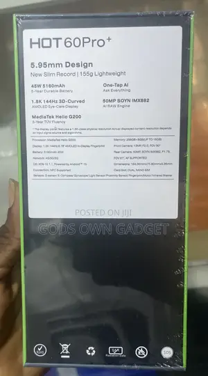 New Infinix Hot 60 Pro+ 256 GB Gray