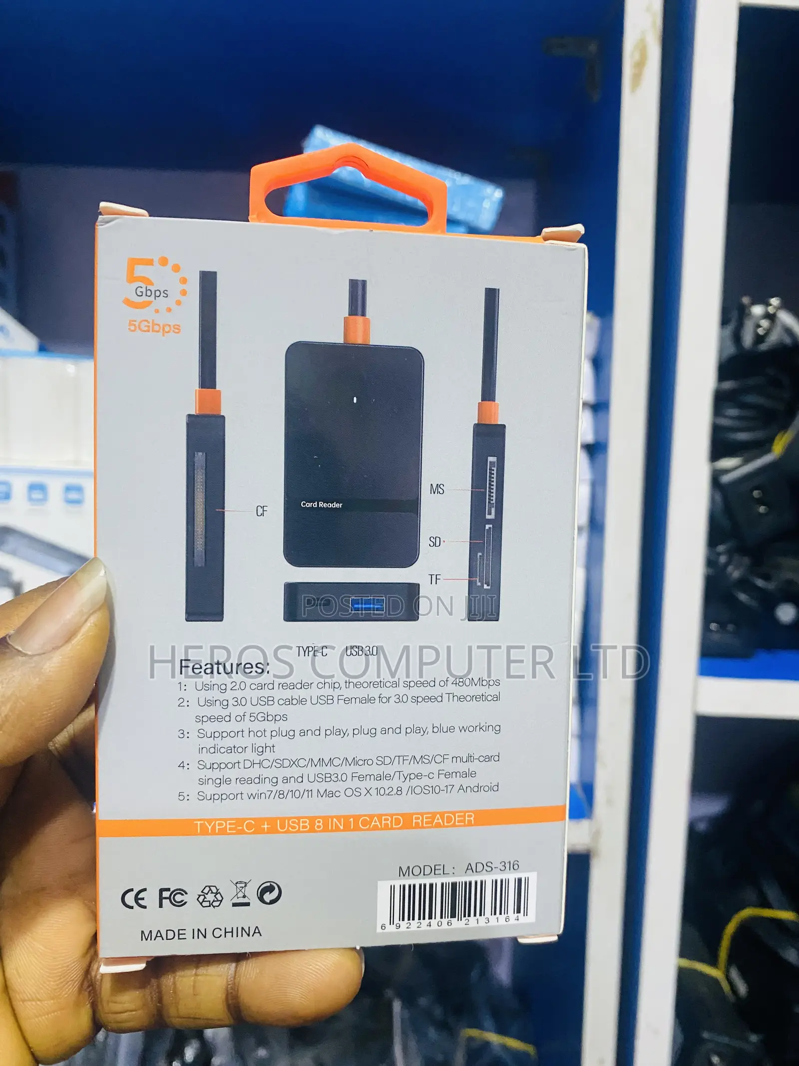 8 in 1 Type C / Usb Card Reader