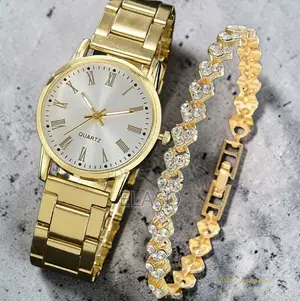 2pcs Watches and Bracelets Set for Women