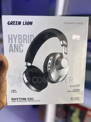 Green Lion Rhythm X50 Anc Wireless Strong and Durable Headphone