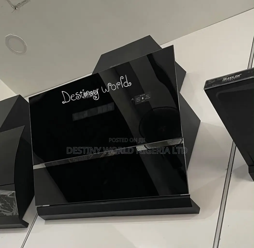 90cm Black Inclined Kitchen Range Hood (Hello Chimney)