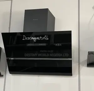 90cm Black Inclined Kitchen Range Hood (Hello Chimney)