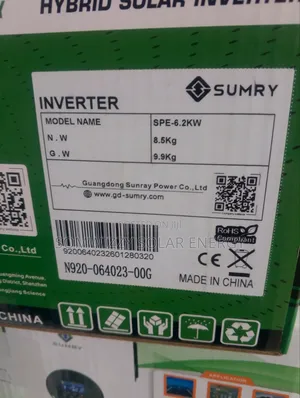 Original Sumry 6.2kva Hybrid Inverter 48v