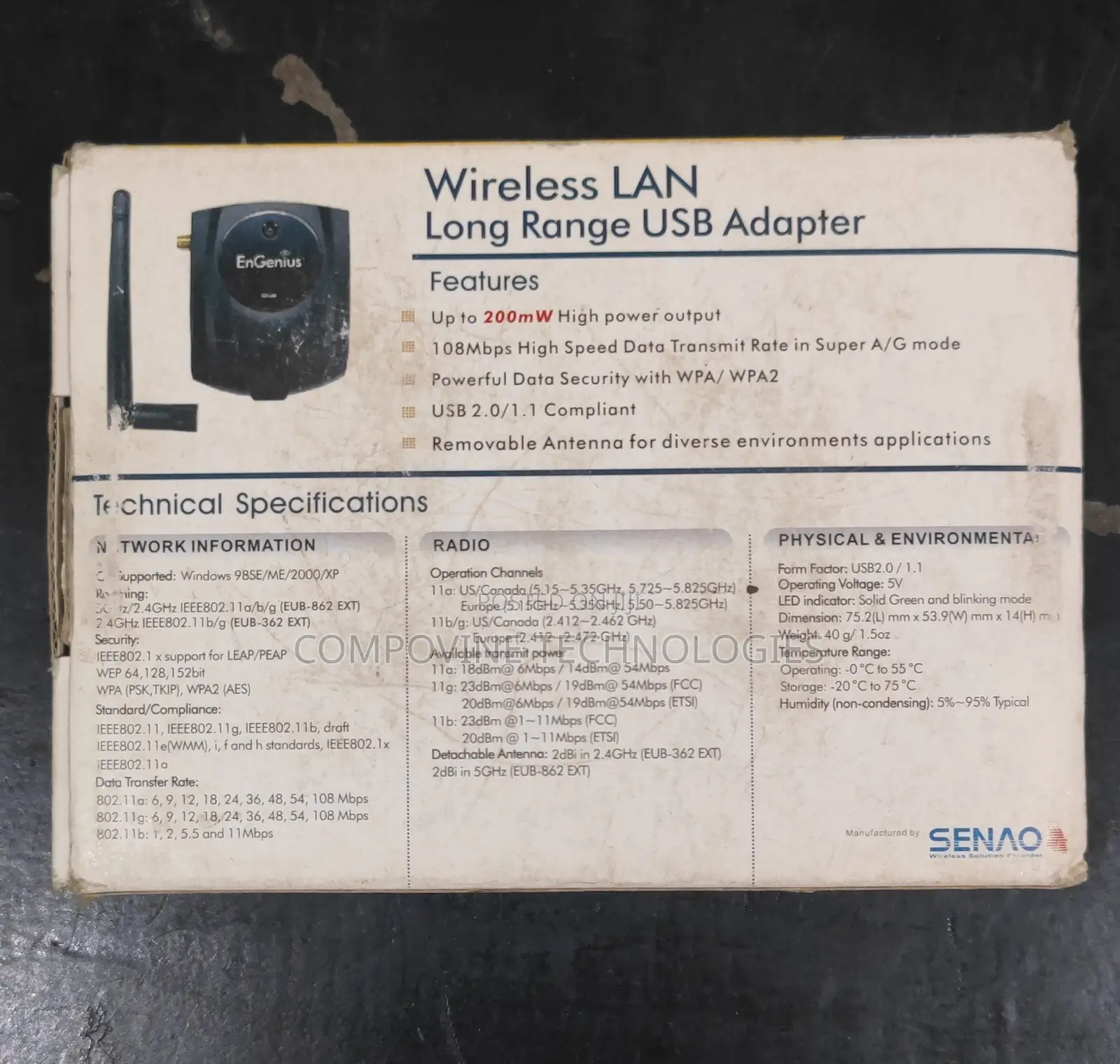Engenius Eub-362ext Wireless Lan Long Range Usb Adapter