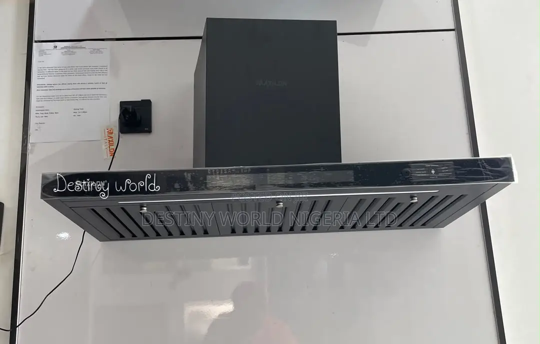 90cm Matte Black, T-Shape Kitchen Range Hood